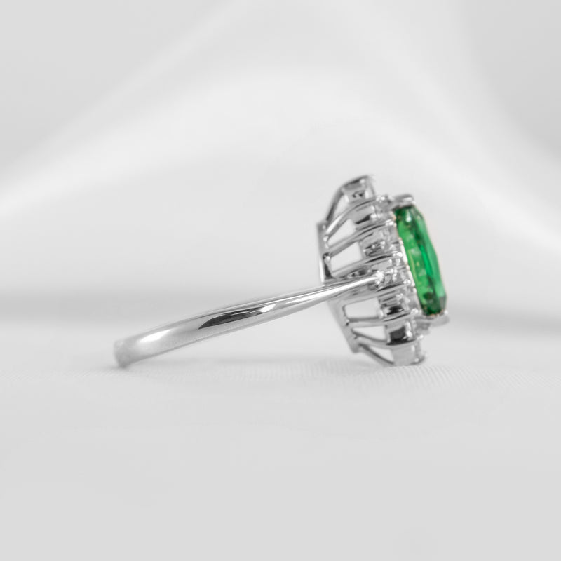 The Hadley Marquise Emerald and Diamond Engagement Ring - Lisa Robin