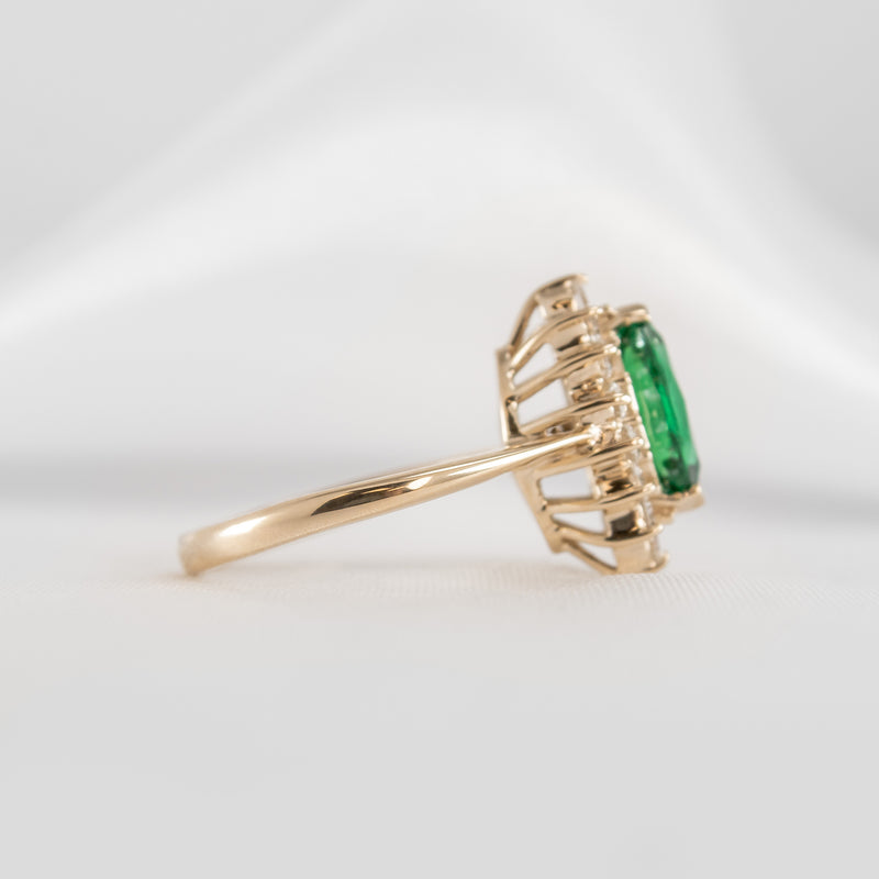 The Hadley Marquise Emerald and Diamond Engagement Ring - Lisa Robin