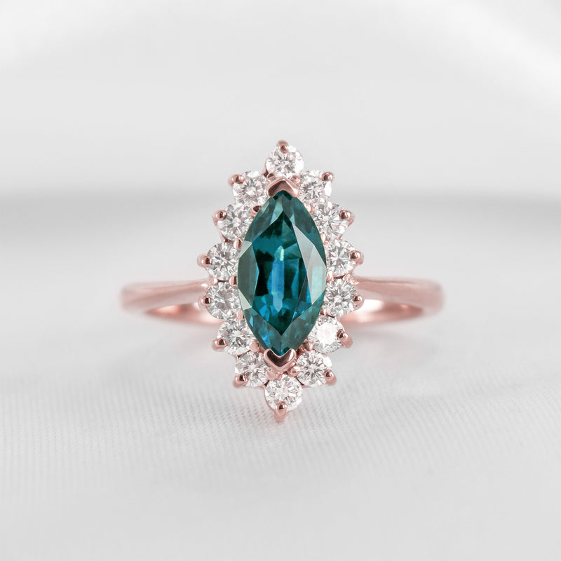 The Hadley Marquise Sapphire and Diamond Engagement Ring - Lisa Robin