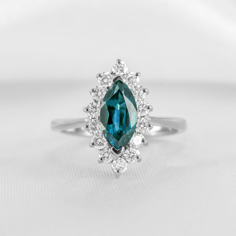 The Hadley Marquise Sapphire and Diamond Engagement Ring | Lisa Robin