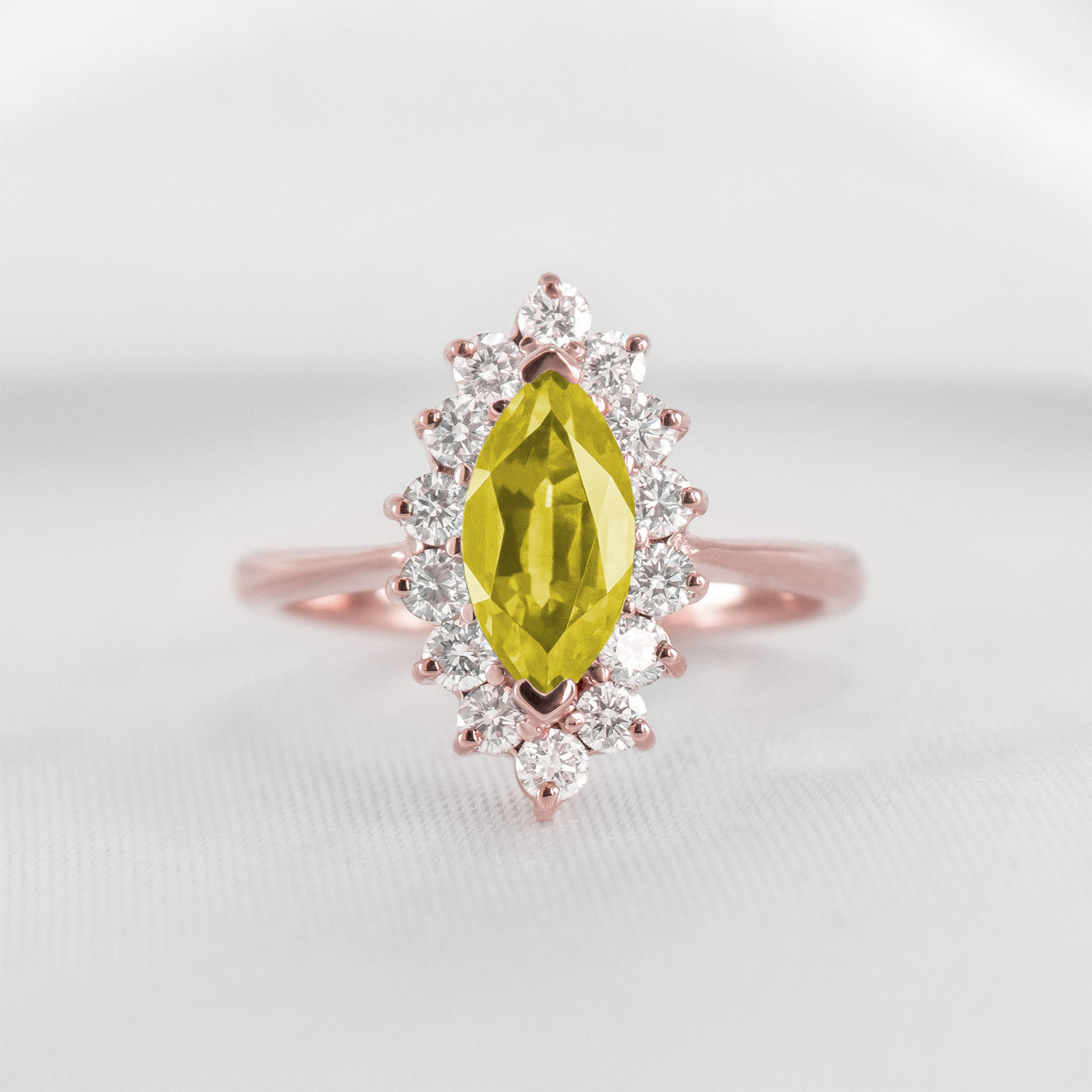 The Hadley Marquise Yellow Diamond Engagement Ring - Lisa Robin