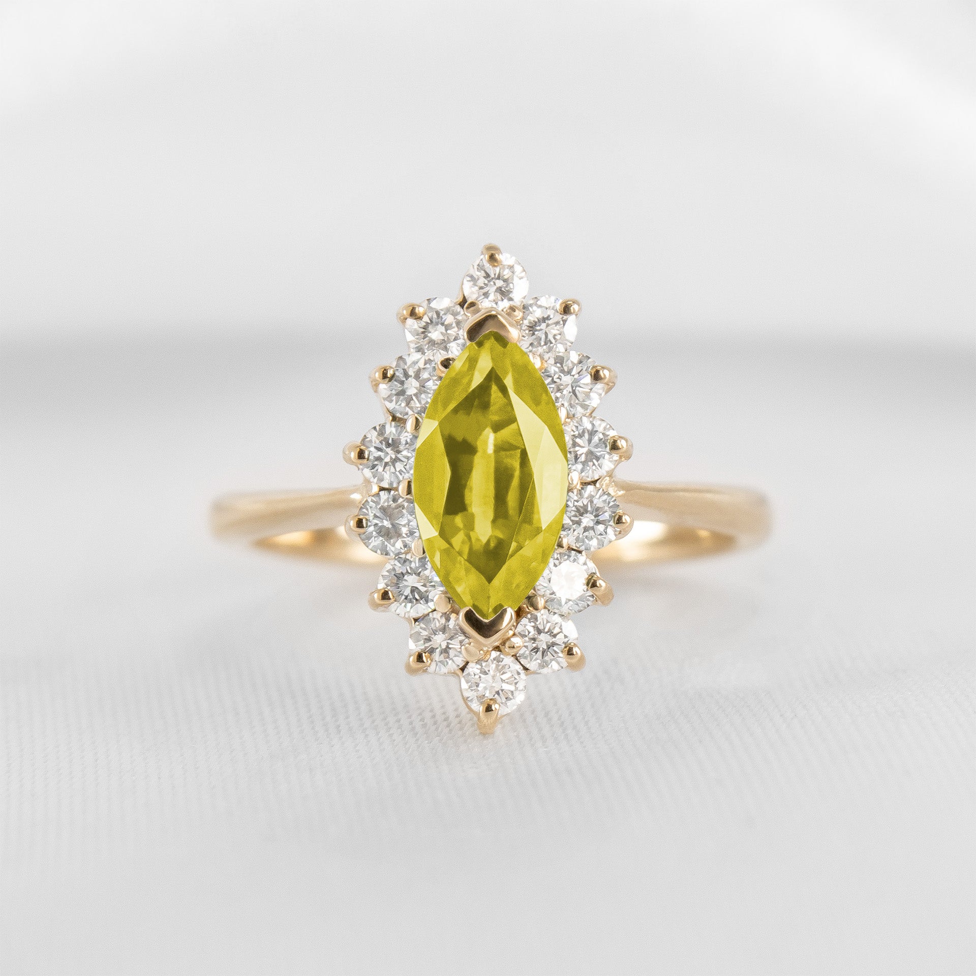 The Hadley Marquise Yellow Diamond Engagement Ring - Lisa Robin
