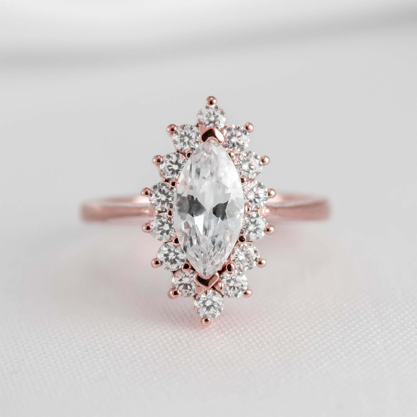  Shown in 1.25 Carat * The Hadley Marquise Diamond Engagement Ring | Lisa Robin#color_14k-rose-gold