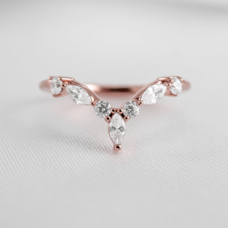 The Jaden Marquise Diamond Chevron Ring | Lisa Robin