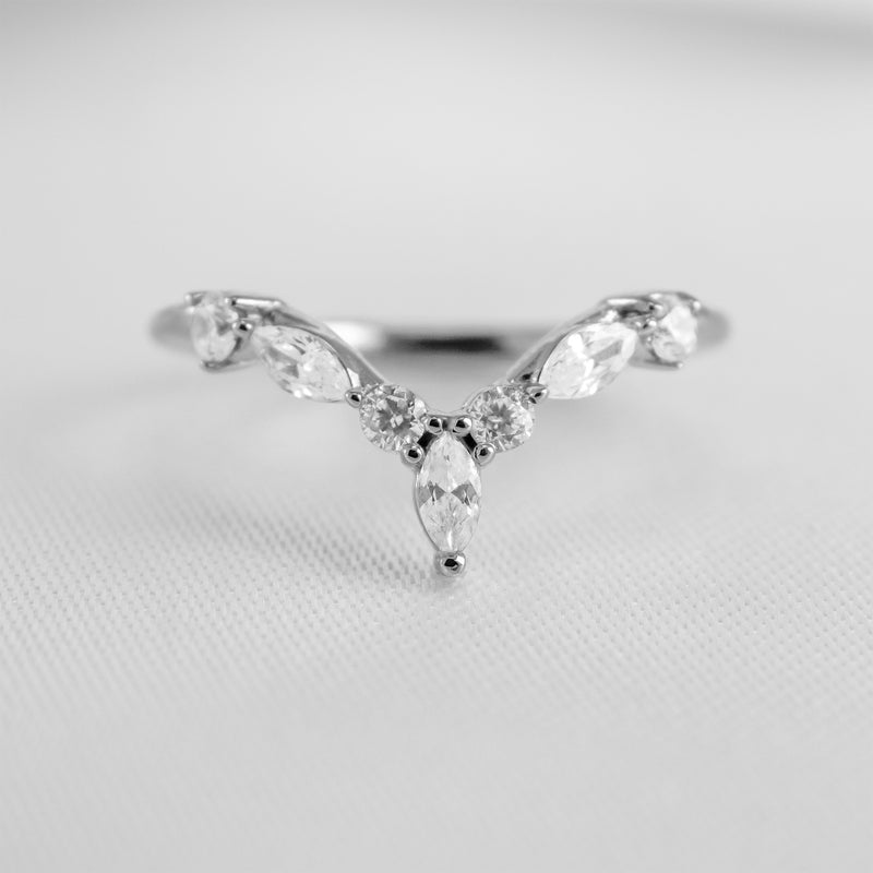 The Jaden Marquise Diamond Chevron Ring | Lisa Robin