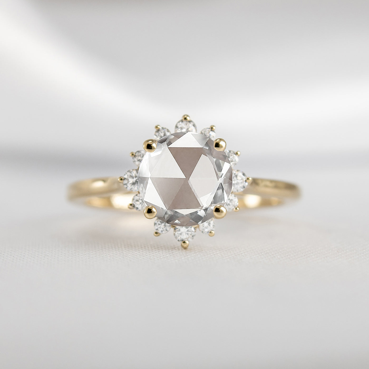 Shown in 1 Carat * The Jaylin Rose-Cut diamond engagement ring in Yellow Gold | Lisa Robin#color_14k-yellow-gold