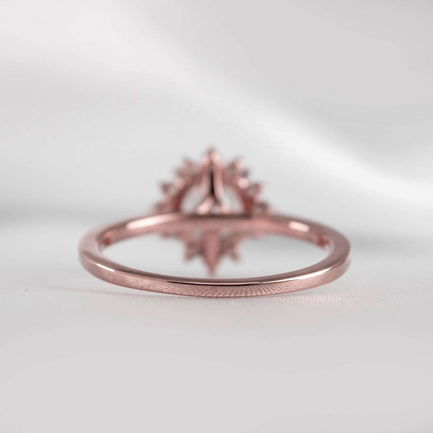 Shown in 1.5 carat Moissanite* The Jaylin Halo Moissanite and Diamond Engagement Ring | Lisa Robin#color_14k-rose-gold