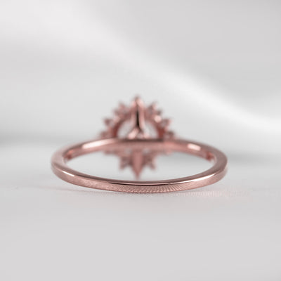 Shown in 1.5 carat Moissanite* The Jaylin Halo Moissanite and Diamond Engagement Ring | Lisa Robin#color_14k-rose-gold