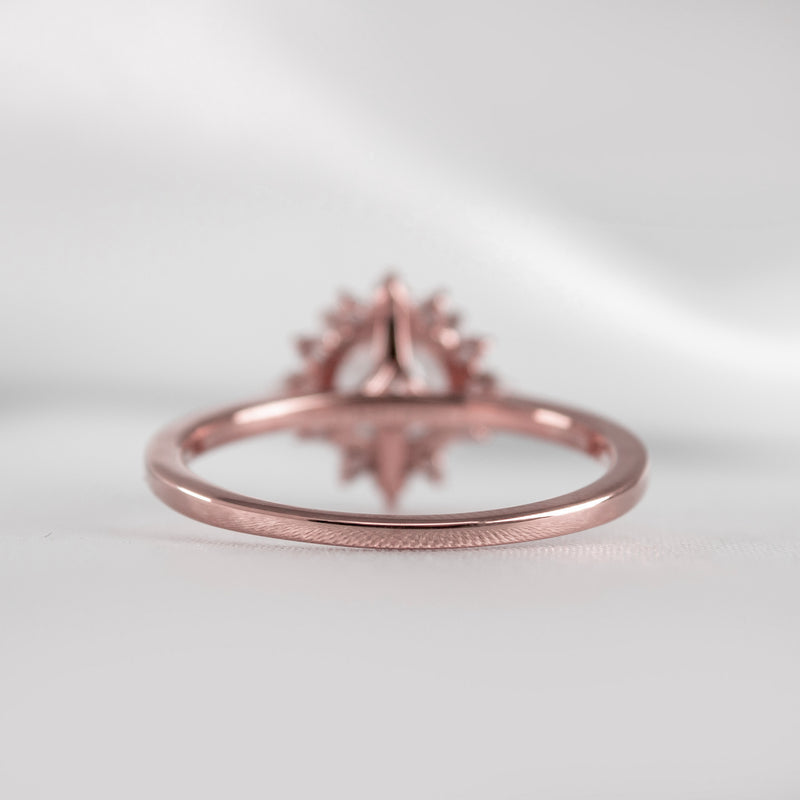Shown in 1.5 carat Moissanite* The Jaylin Halo Moissanite and Diamond Engagement Ring | Lisa Robin