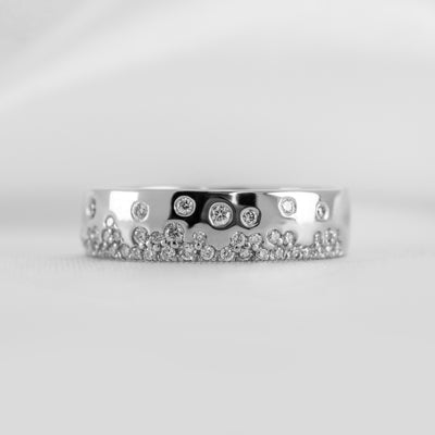 The Jordan Scatter Diamond Wedding Ring | Lisa Robin#color_14k-white-gold