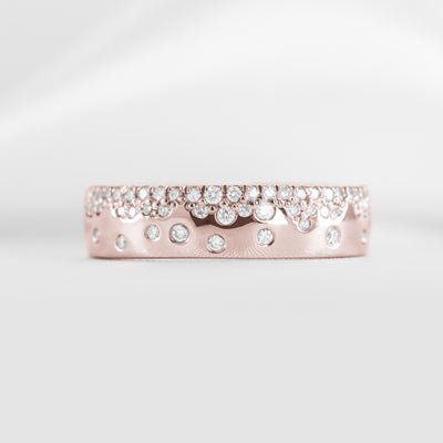 The Jordan Medium Scatter Diamond Wedding Ring - Lisa Robin