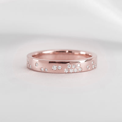 The Jordan Narrow Scatter Diamond Ring | Lisa Robin#color_14k-rose-gold