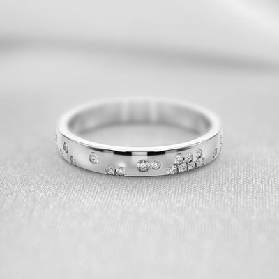 The Jordan Scatter Diamond Narrow Ring | Lisa Robin#color_14k-white-gold