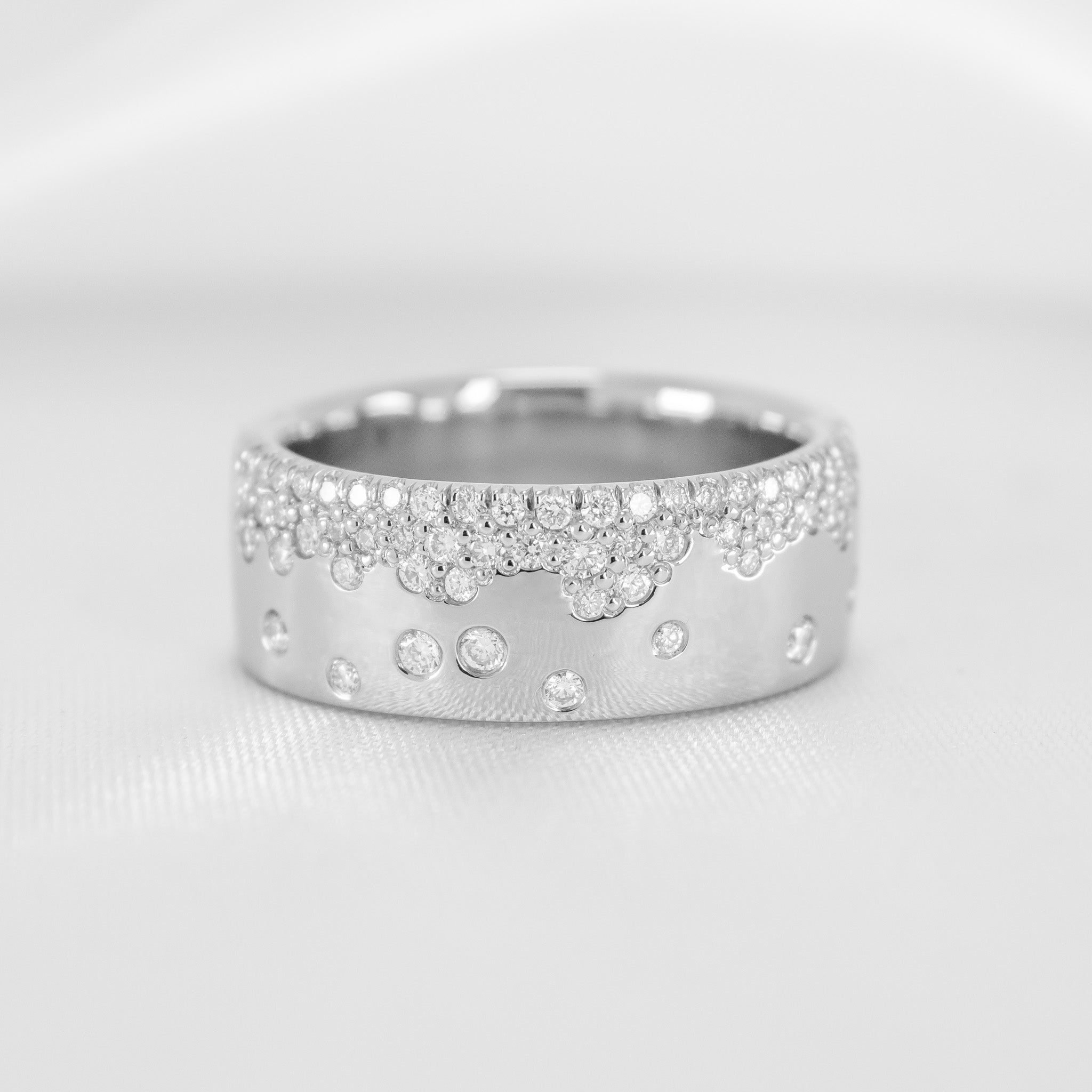 The Jordan Wide Scatter Diamond Ring