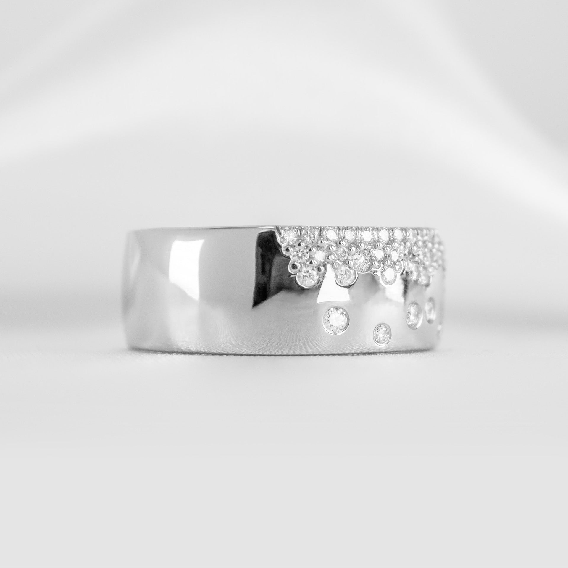 The Jordan Wide Scatter Diamond Ring