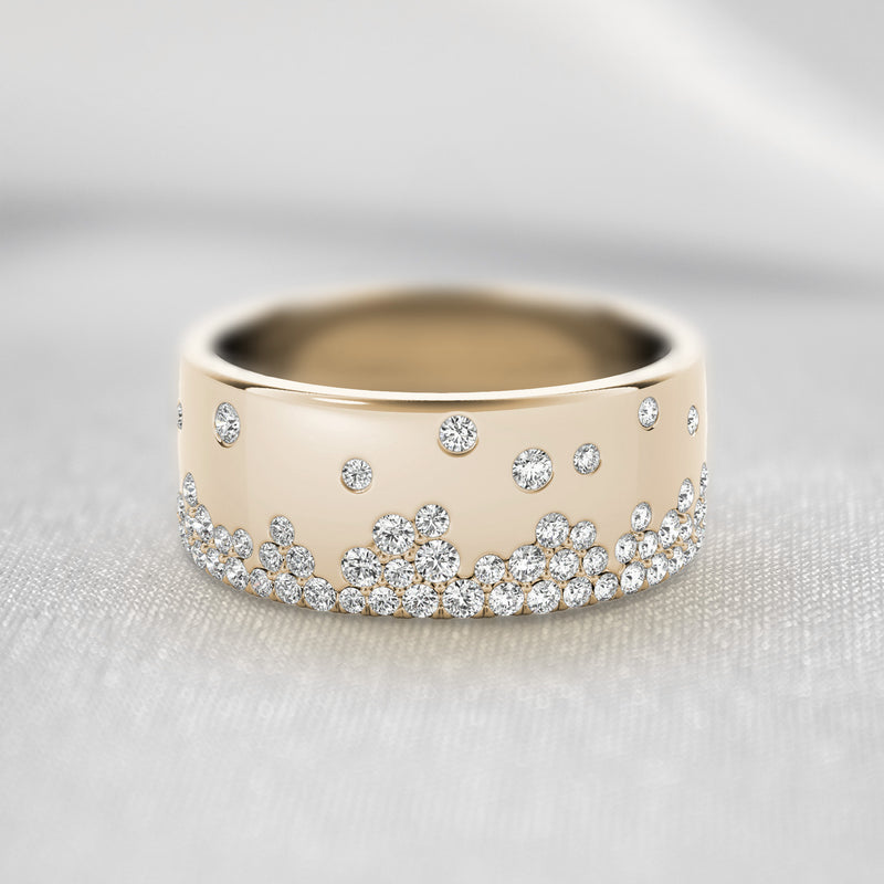 The Jordan Wide Scatter Diamond Ring | Lisa Robin