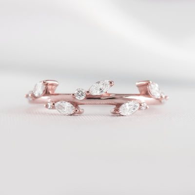 The Kaliko Diamond Wedding Ring | Lisa Robin#color_18k-rose-gold