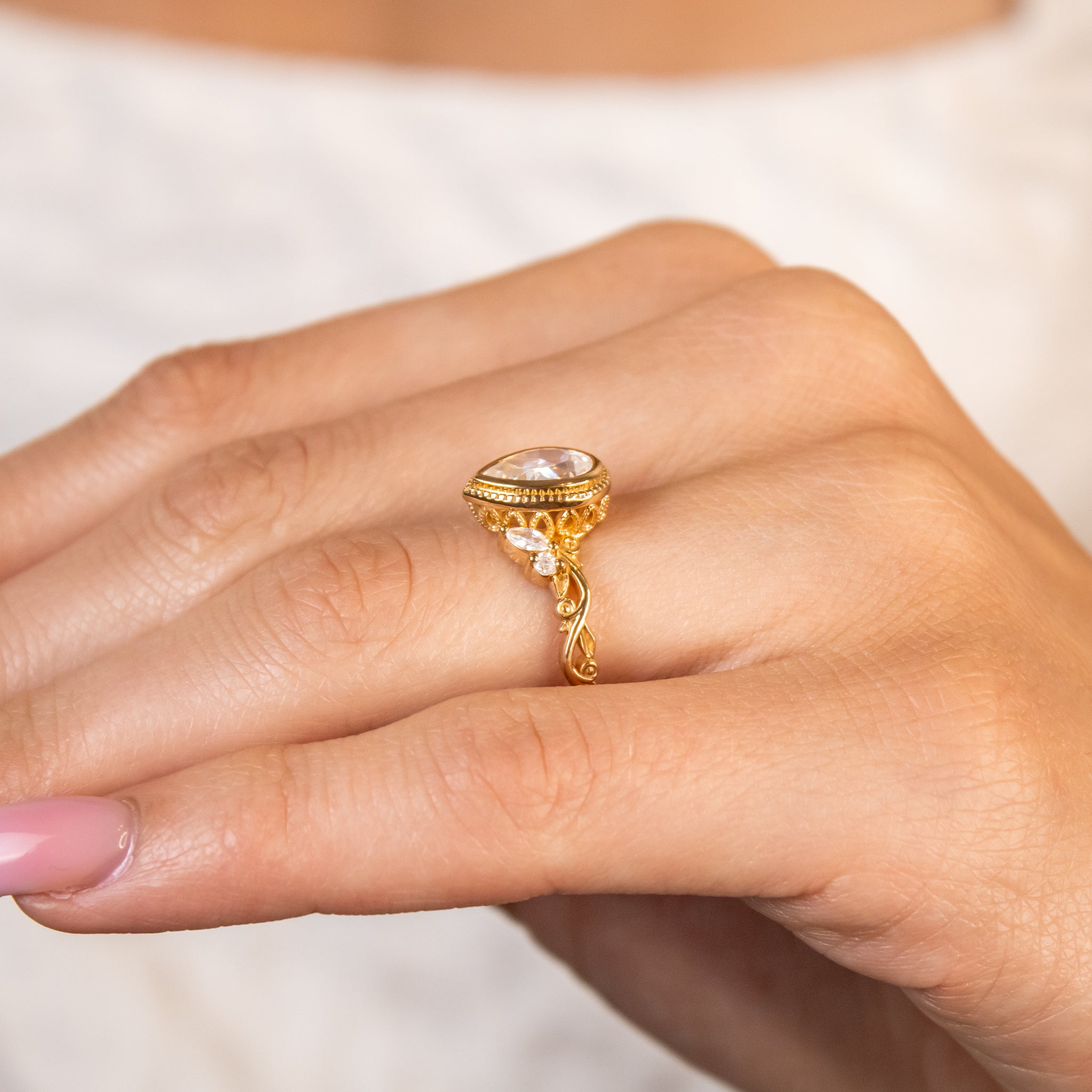 The Kallely Bezel Diamond Engagement Ring