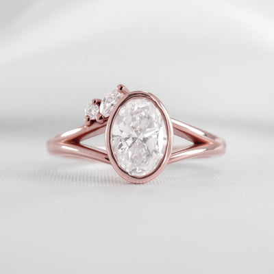 Shown in 1.50 carat*The Kallely Bezel Engagement Ring | Lisa Robin#color_14k-rose-gold
