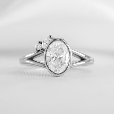 Shown in 1.50 carat*The Kallely Bezel Engagement Ring | Lisa Robin#color_platinum