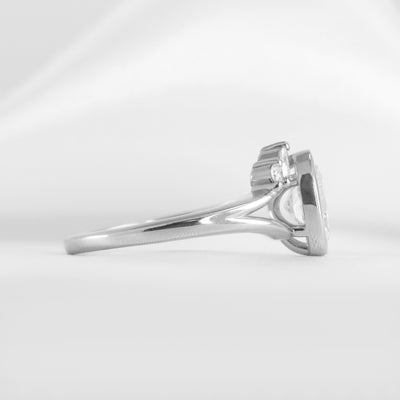 The Kallely Bezel Engagement Ring | Lisa Robin#color_platinum