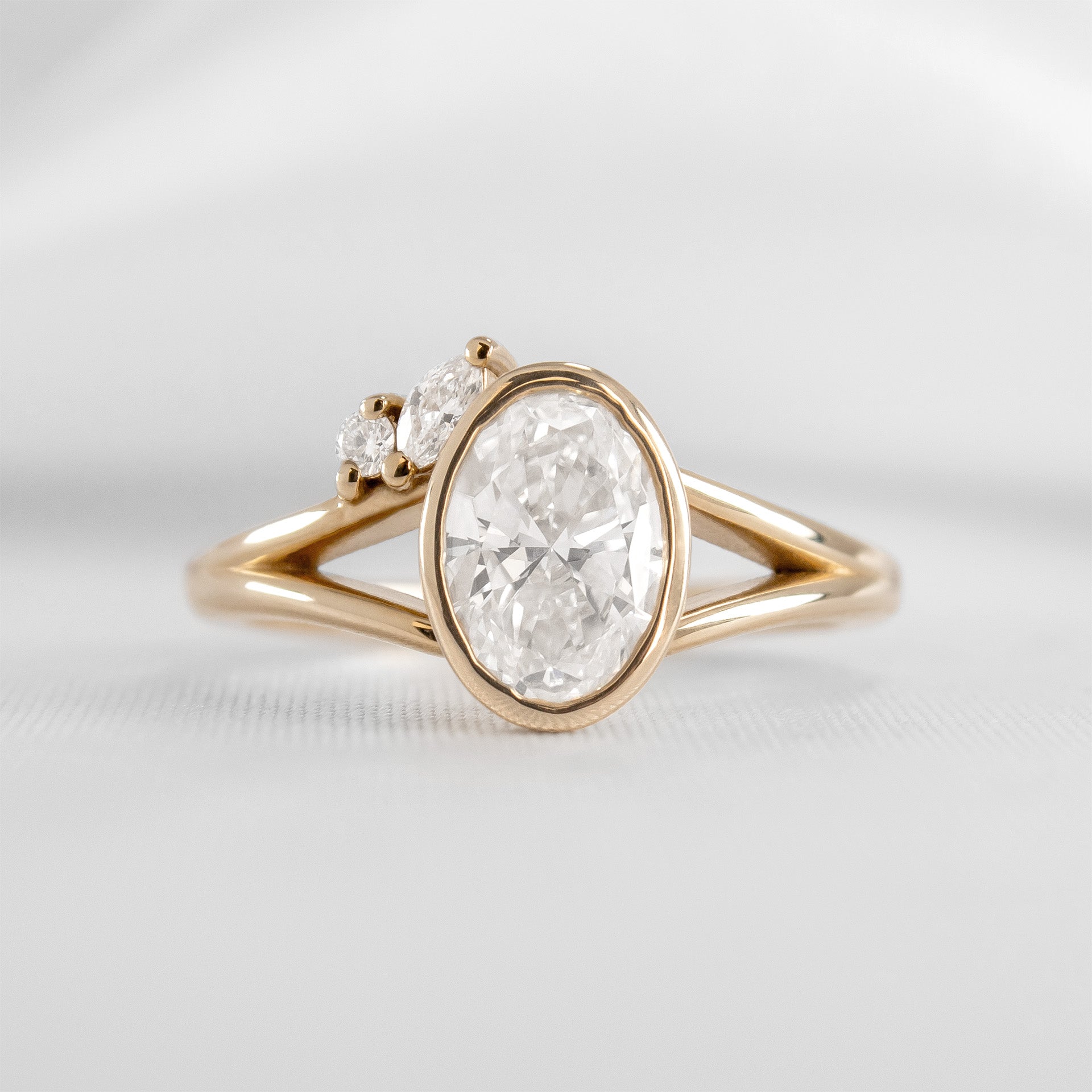 Shown in 1.50 carat*The Kallely Bezel Engagement Ring | Lisa Robin#color_14k-yellow-gold