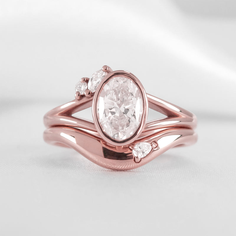 Shown in 1.5 carat*Kallely and Kiran Wedding Set | Lisa Robin 