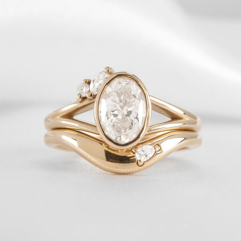 Shown in 1.5 carat*Kallely and Kiran Wedding Set | Lisa Robin 
