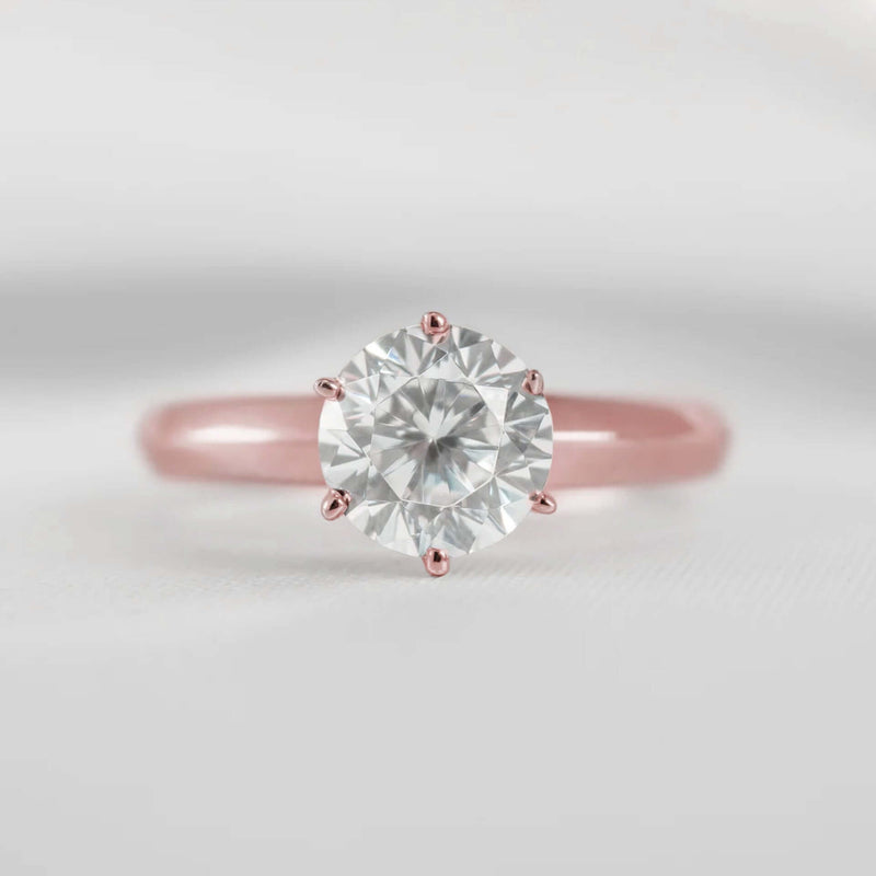 Shown in 1.5 Carat * The Katharine Solitaire Engagement Ring | Lisa Robin