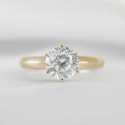 Shown in 1.5 Carat * The Katharine Solitaire Engagement Ring | Lisa Robin#color_14k-yellow-gold