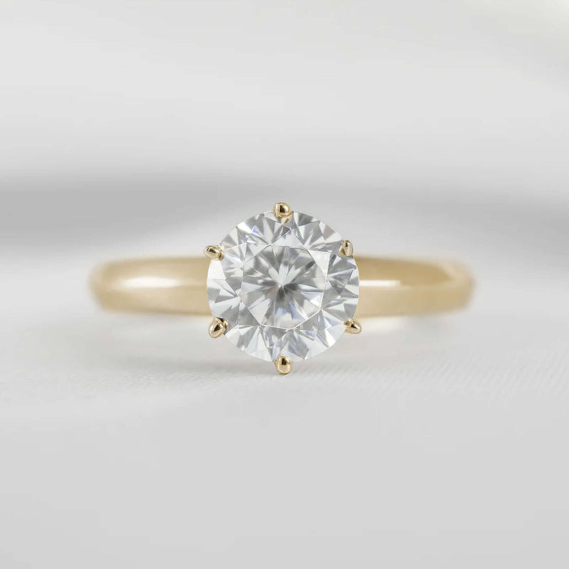 Shown in 1.5 Carat * The Katharine Solitaire Engagement Ring | Lisa Robin