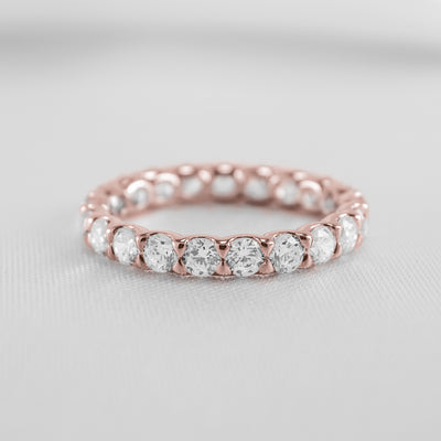 Keely Diamond Eternity Ring in Rose Gold | Lisa Robin#color_14k-rose-gold