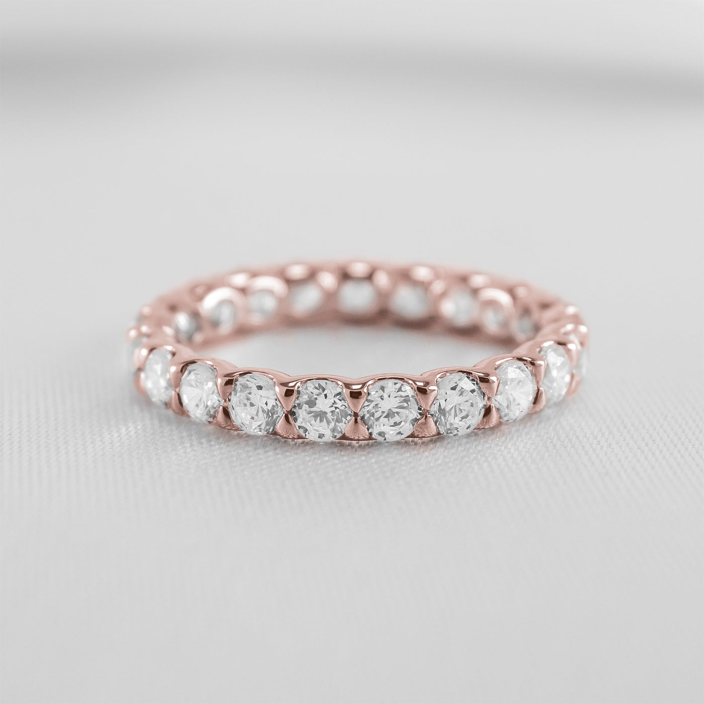 Keely Diamond Eternity Ring in Rose Gold | Lisa Robin#color_18k-rose-gold
