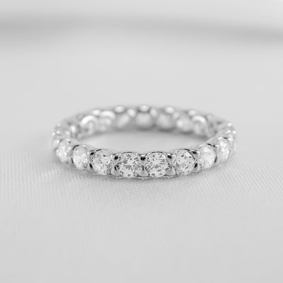 Keely Diamond Eternity Ring in Platinum | Lisa Robin#color_platinum