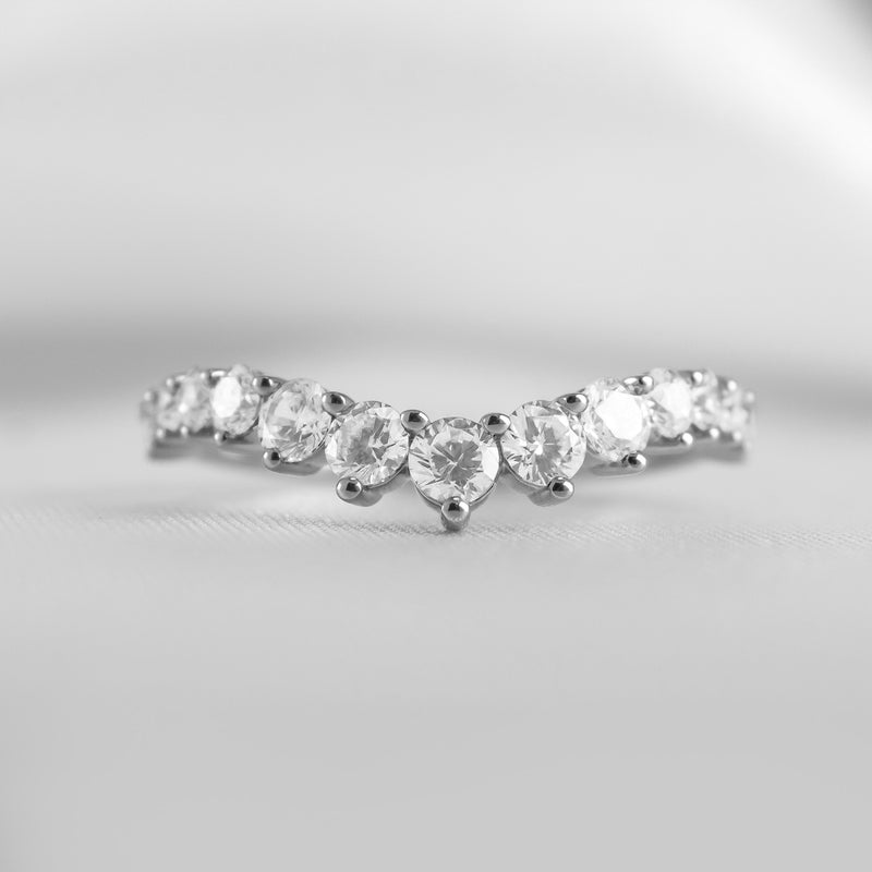 The Kendall Curved Diamond Wedding Ring - Lisa Robin