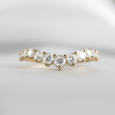 The Kendall Curved Diamond Wedding Ring - Lisa Robin