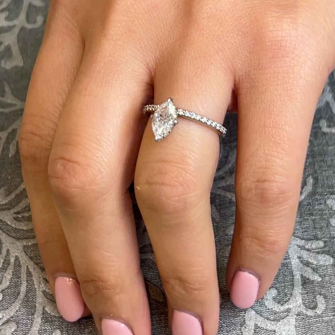 The Kingsley Marquise Diamond Engagement Ring