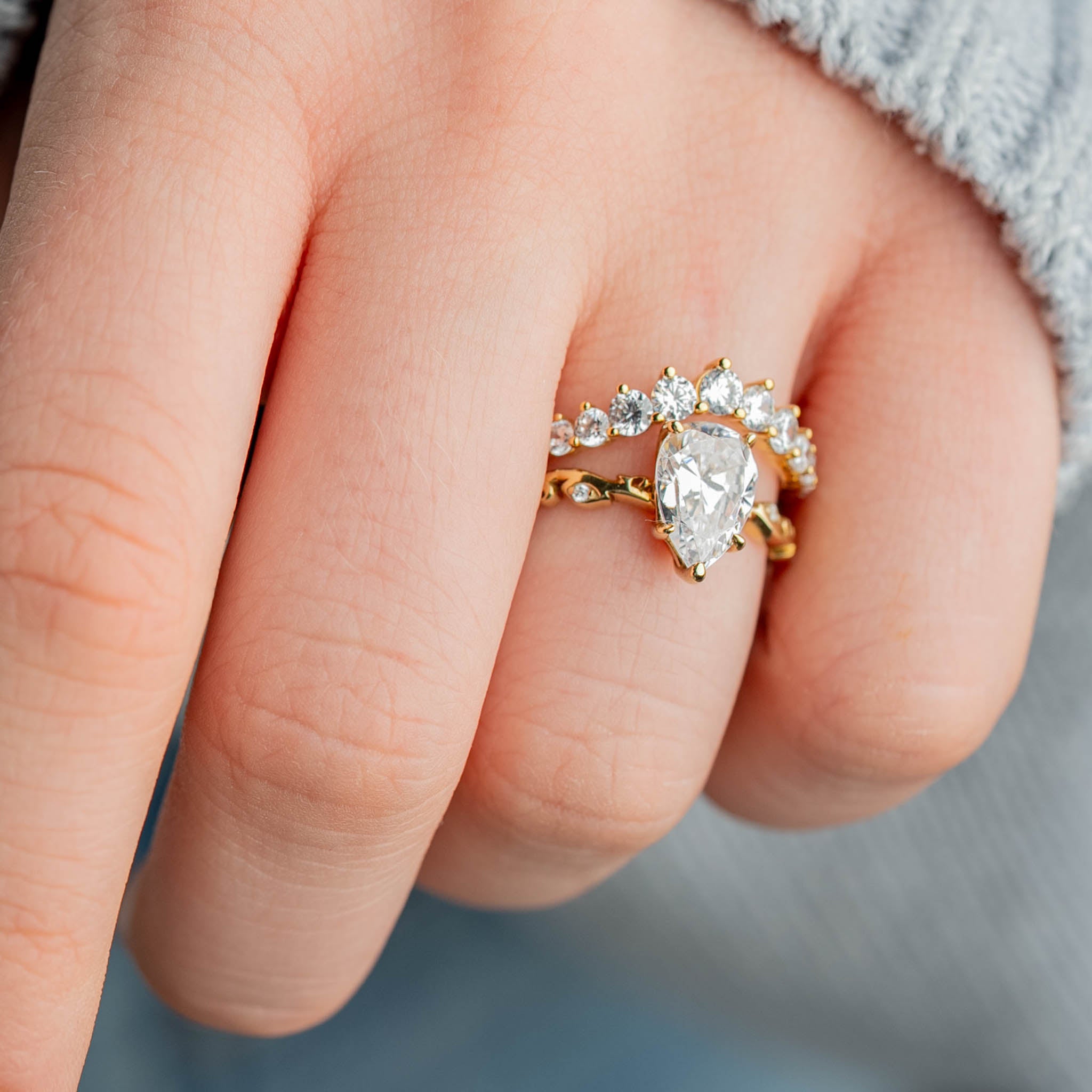The Laurel Leaf and Vine Diamond Engagement Ring