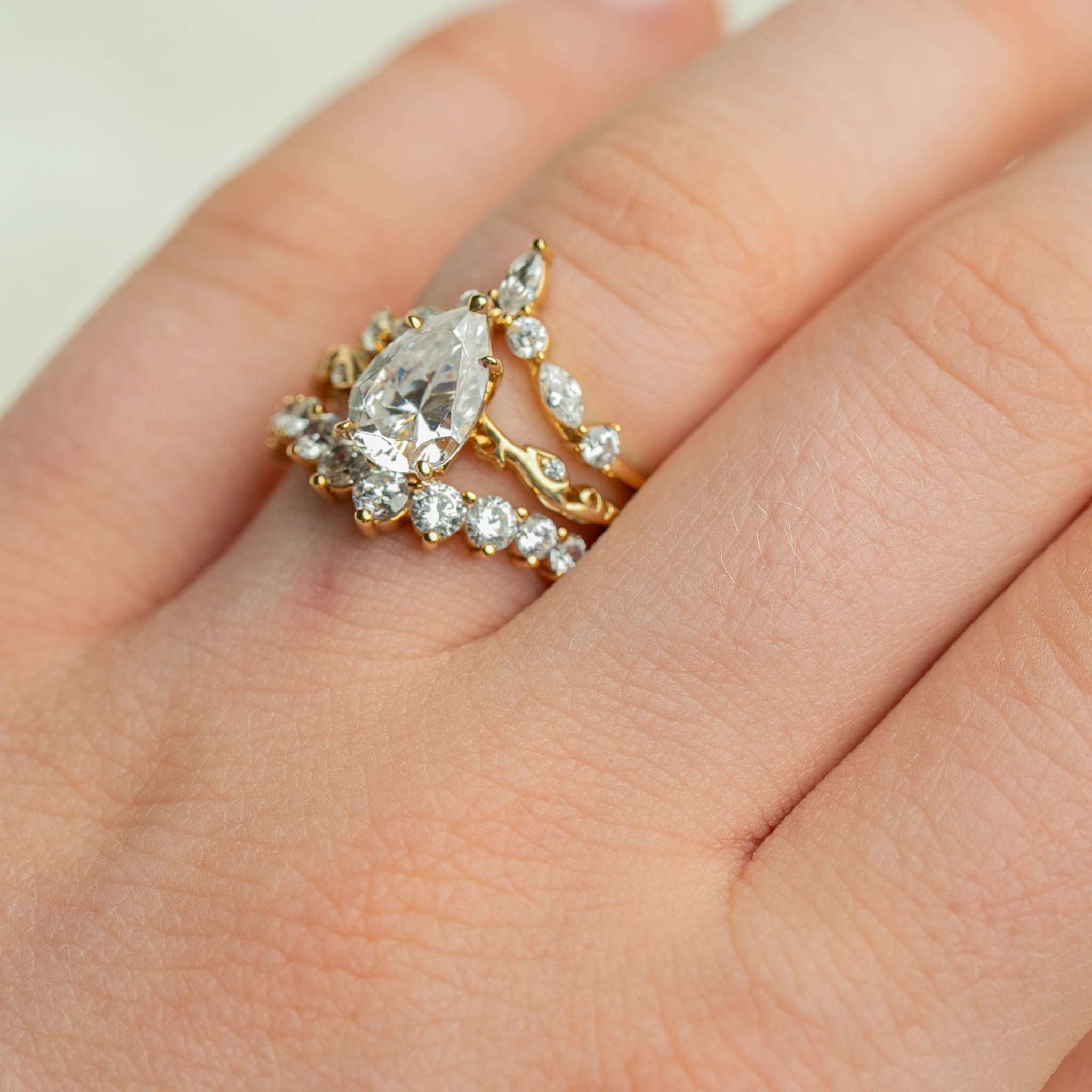 The Kendall Curved Diamond Wedding Ring
