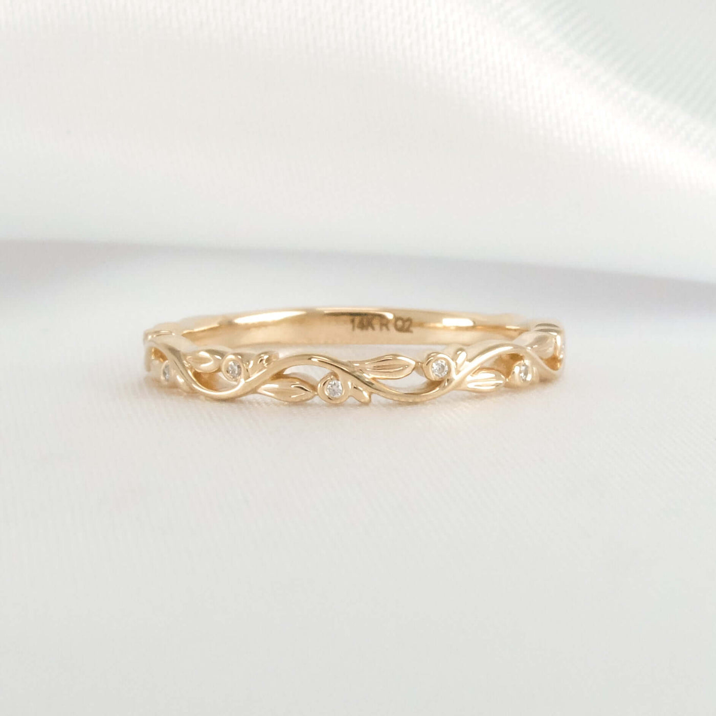 Leafy Rose Gold Ring - Abracadabra Jewelry / Gem Gallery