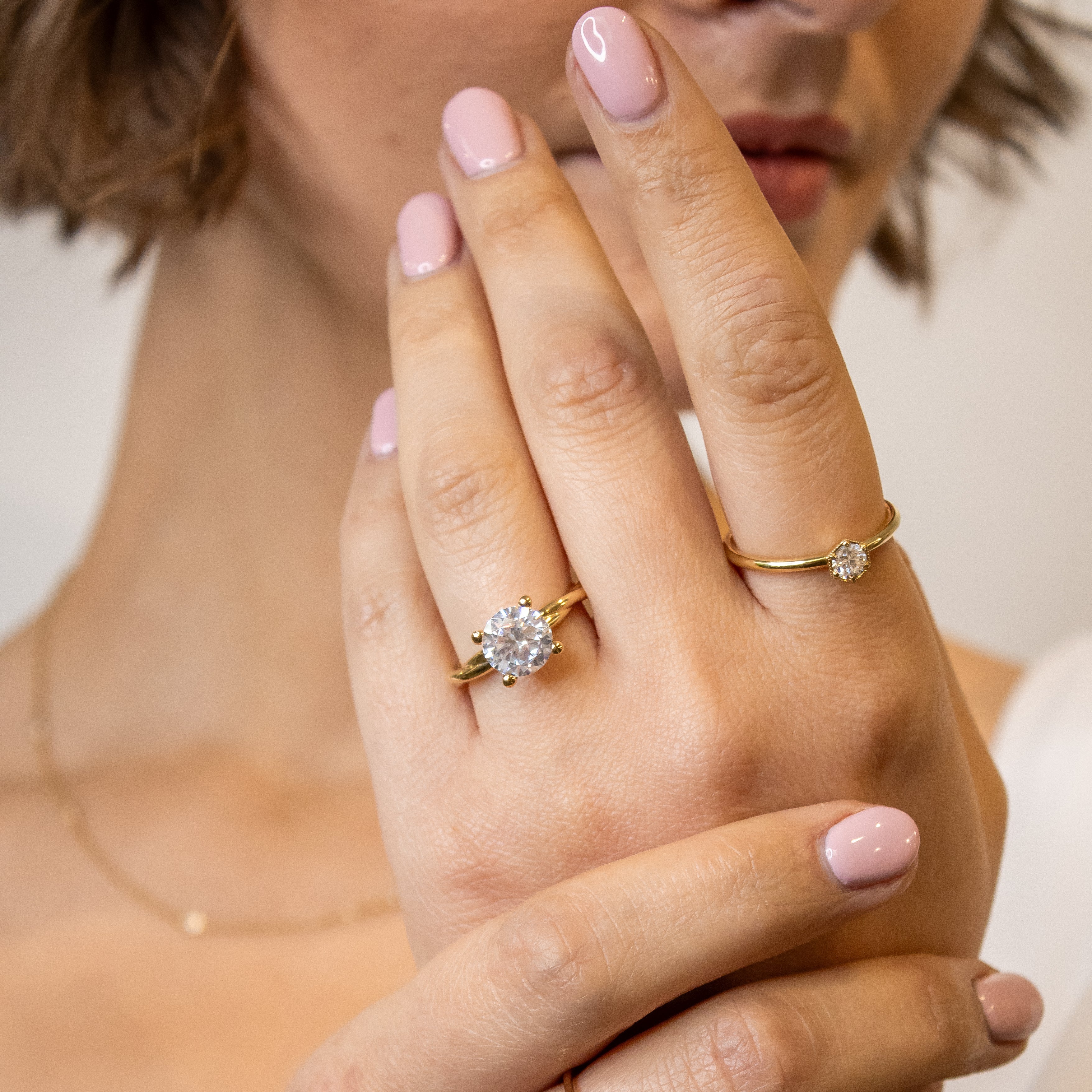 The Leila Diamond Twist Engagement Ring