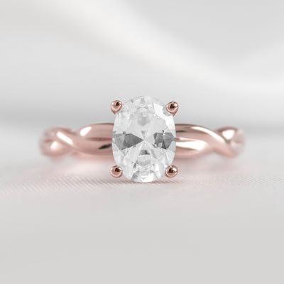 Shown in 1.5 Carat Diamond* The Leila Twist Engagement Ring | Lisa Robin#color_14k-rose-gold