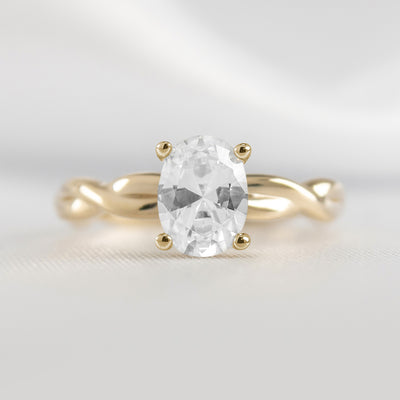 Shown in 1.5 Carat Diamond* The Leila Twist Engagement Ring | Lisa Robin#color_14k-yellow-gold