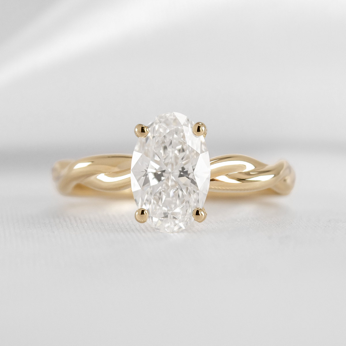 Shown in 1.5 Carat Diamond* The Leila Twist Engagement Ring | Lisa Robin#color_14k-yellow-gold