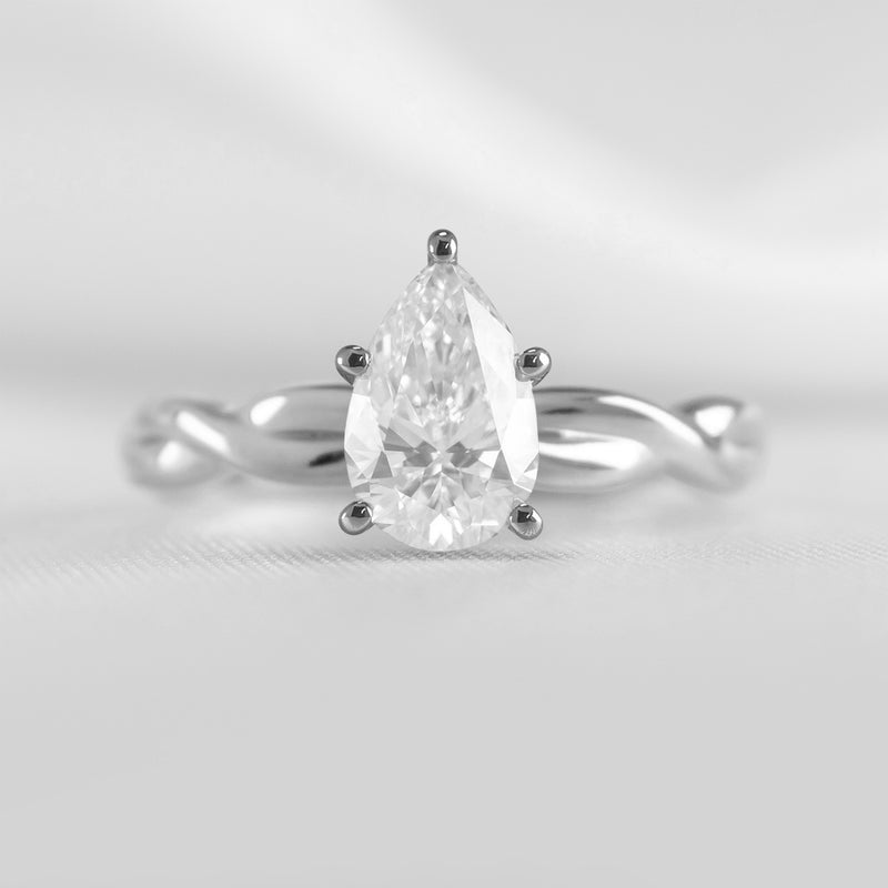 Shown in 1.5 Carat Diamond* The Leila Twist Engagement Ring | Lisa Robin