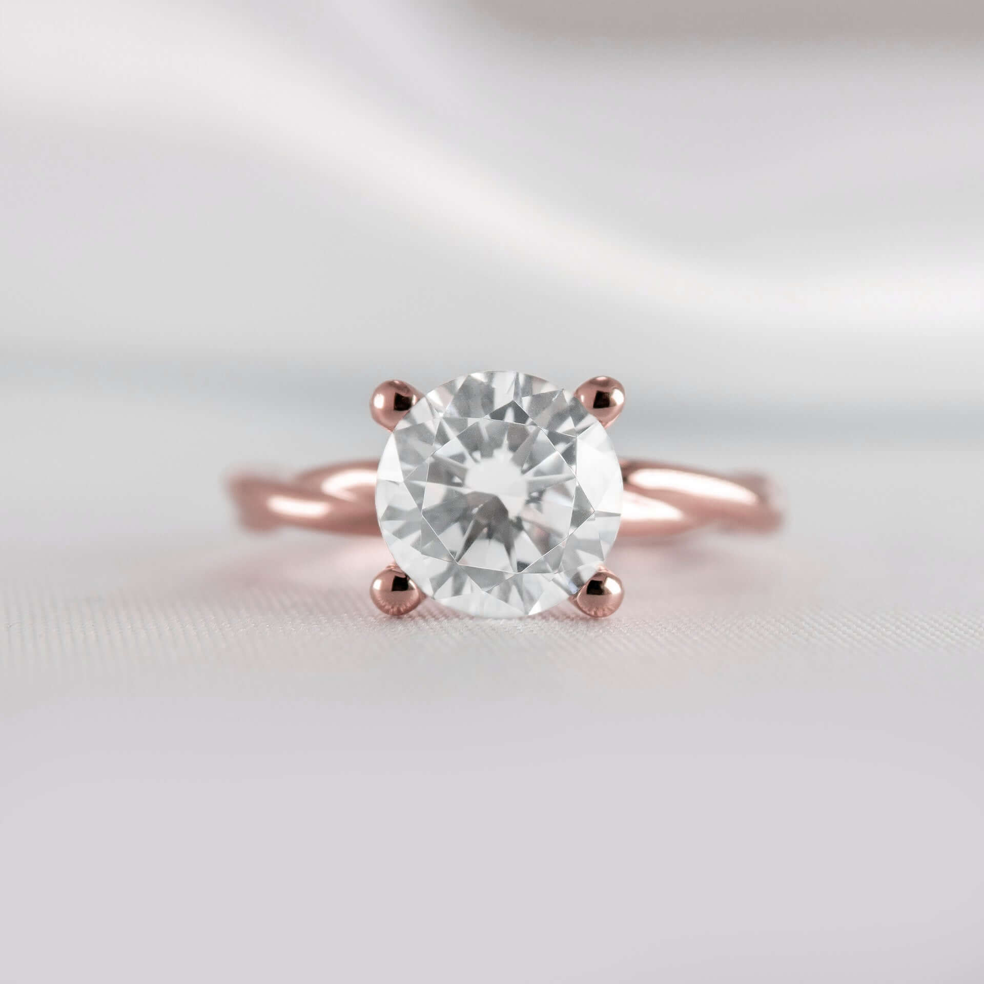 Shown in 1.0 Carat * The Leila Twist Engagement Ring | Lisa Robin#color_14k-rose-gold