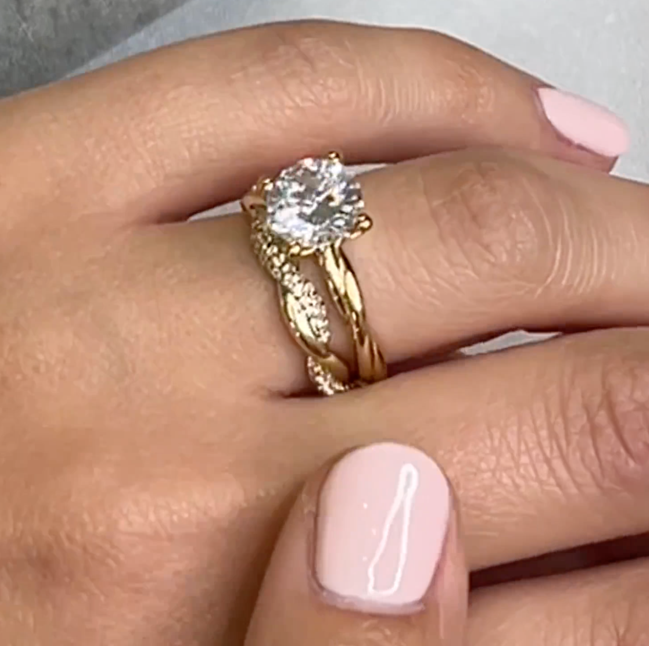 The Milan Diamond Twist Wedding Ring