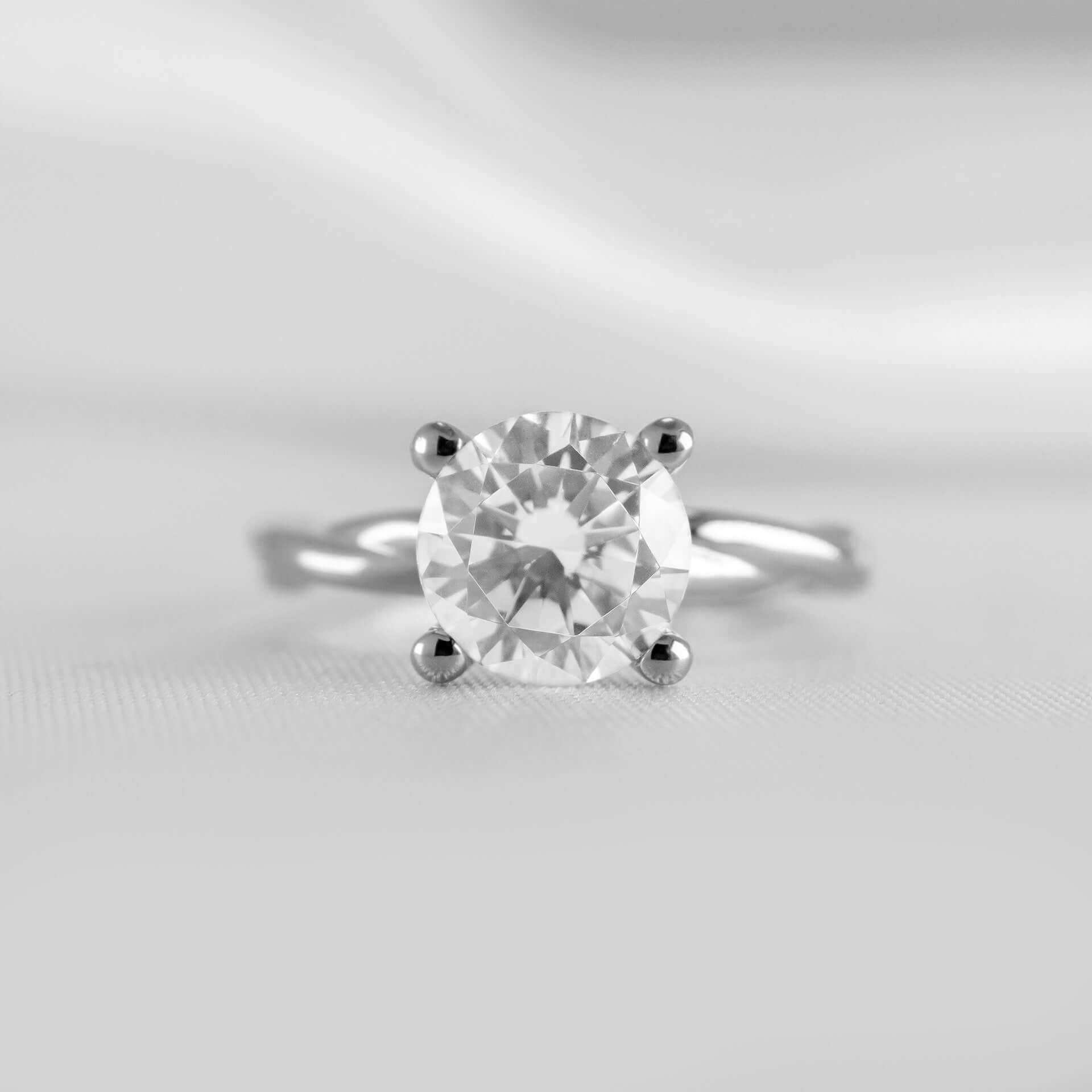 Shown in 1.0 Carat * The Leila Twist Engagement Ring | Lisa Robin#color_platinum