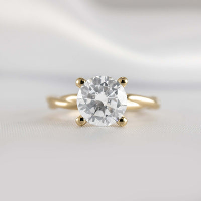 Shown in 1.5 Carat Diamond* The Leila Twist Engagement Ring | Lisa Robin#color_14k-yellow-gold