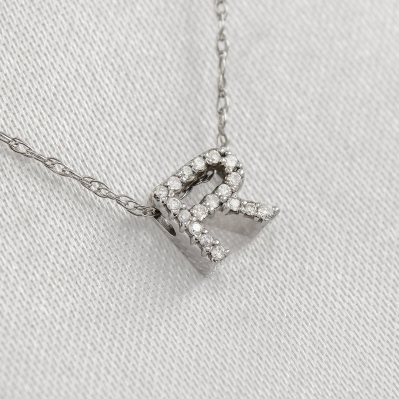 Petite Diamond Initial Pendant Necklace - Lisa Robin